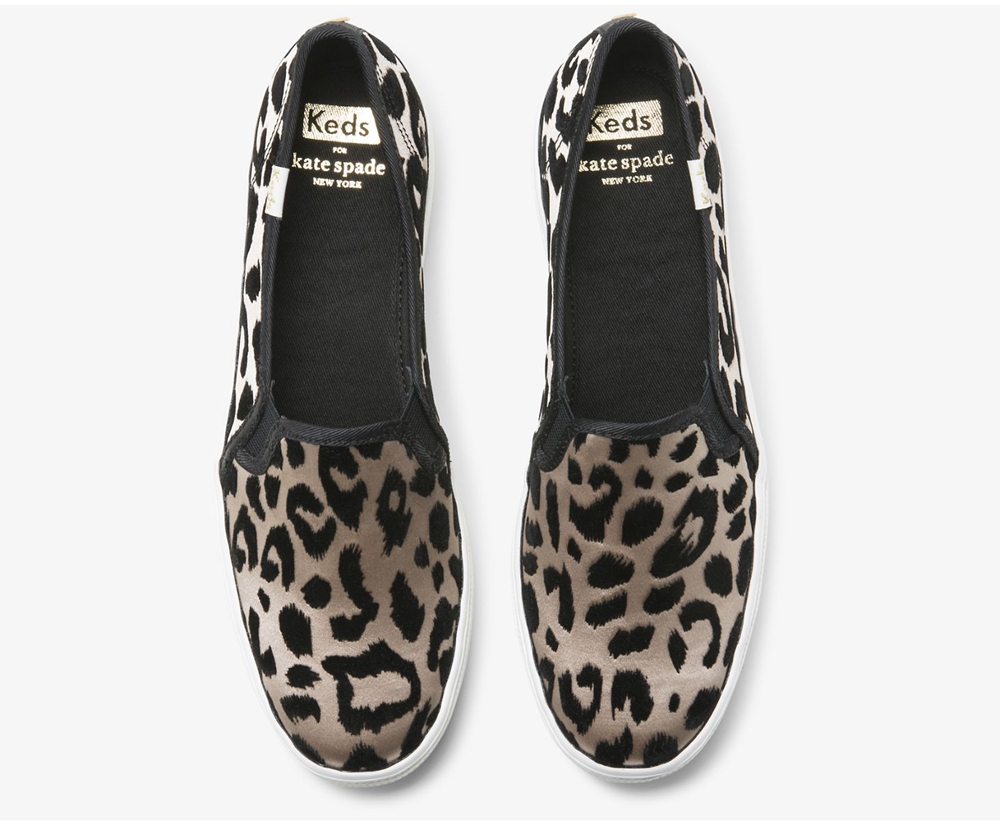 Slip Ons Keds Mujer Leopardo - Kate Spade New York Triple Decker Flocked Leopard - 0547-KWVXE